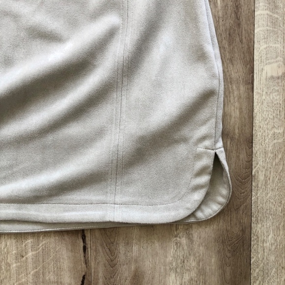 Steve Madden, Faux Suede Skirt, Grey, Lined, Size L, New With Tags - Picture 7 of 14